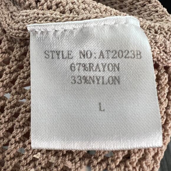 Rehab Lab Beige Sweatsuit Perforated Hooded Lace Up Poplin Pants Set L Large - Picture 13 of 16